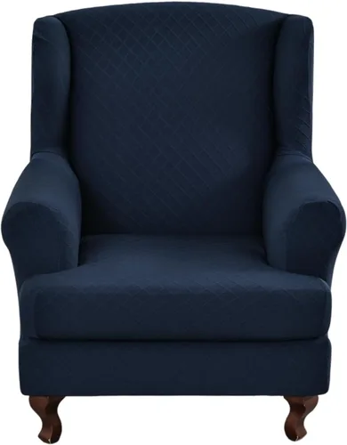 Vista 16 de CRFATOP 2 fundas elásticas para silla con respaldo de alas de mariposa, fundas de tela de elastano con respaldo de ala, fundas para sillón con parte