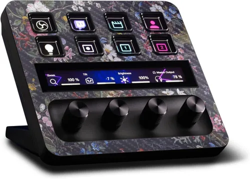 Vista 6 de MightySkins - Piel de fibra de carbono compatible con Elgato Stream Deck + Marble Magma Acabado de fibra de carbono texturizado protector