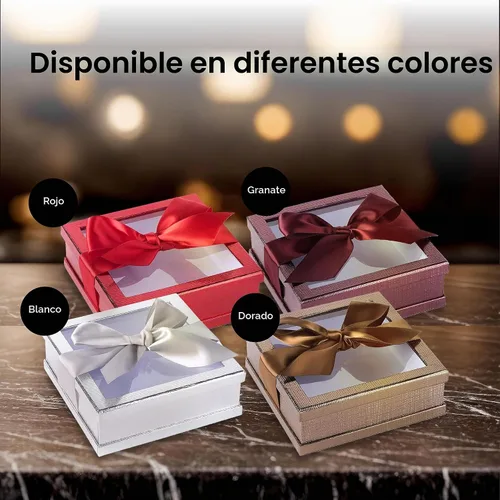 Vista 5 de Hammont - Cajas de regalo con ventana transparente Granate
