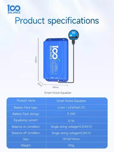 Vista 2 de 100Balance 4S 1A Equalizador Activo Inteligente Equalizador Equalizador para Lifepo4 LFP/Lipo Li-on Batería de Litio Grupo BMS Tablero