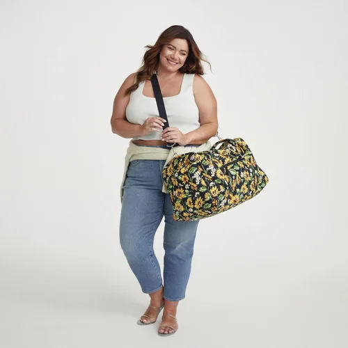 Vista 5 de Vera Bradley - Bolsa de viaje grande de algodón para mujer