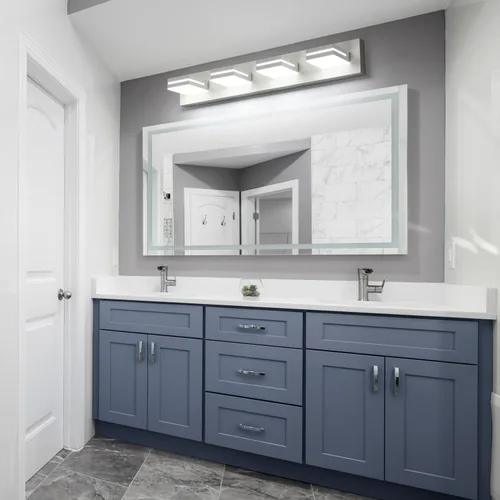 Vista 7 de SineRise - Lámpara LED para tocador de baño - Moderna lámpara regulable de acrílico con acabado blanco mate para iluminación de pared sobre