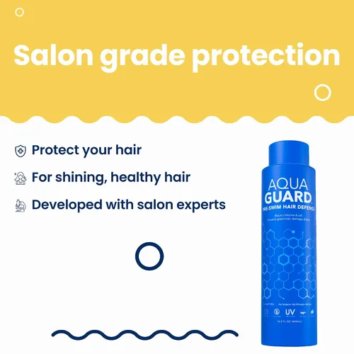 Vista 7 de AQUA GUARD - Defensa del cabello antes de nadar, tamaño familiar para más nados por botella, evita daños por cloro + suaviza el cabello mientras