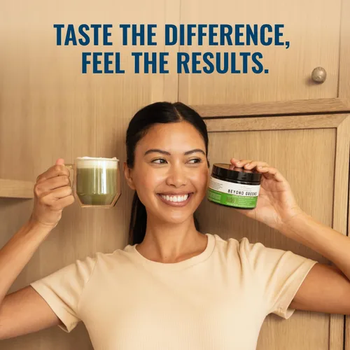 Vista 7 de Live Conscious Beyond Greens Superfood Powder – Delicioso polvo deshinchante Super Greens – Mezcla de verduras Matcha con clorella, equinácea