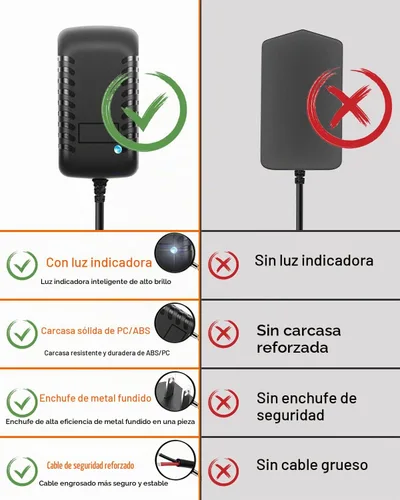 Vista 7 de Fuente de adaptador de corriente de 12 voltios, 2A, adaptador universal de CA de 12 voltios, 2000 mA, CA 100-240 V a CC 12 V, cargador