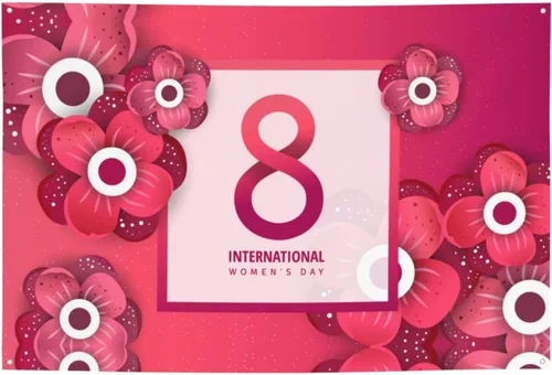 Vista 19 de Día de la Mujer Marzo es el Mes de la Historia de la Mujer Pancarta de 70 x 35 pulgadas Fondo de fotografía de fiesta de vacaciones