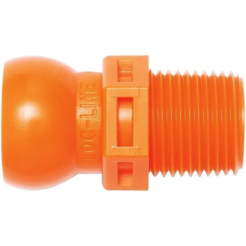 Vista 6 de Loc-Line Componente de manguera de refrigerante, copolímero de acetal, conector, 1/2" BSPT, 1/2" manguera ID (paquete de 50)