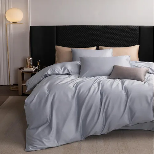Vista 25 de MooMee Juego de funda de edredón 100% algodón de fibra extra larga de 600 hilos, satén sedoso, suave, transpirable, duradero, ropa de cama