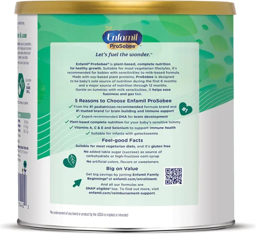 Vista 11 de Enfamil ProSobee Lipil: fórmula de soja para infantes, Enf-9730, Polvo, 22 onza, 1, 1