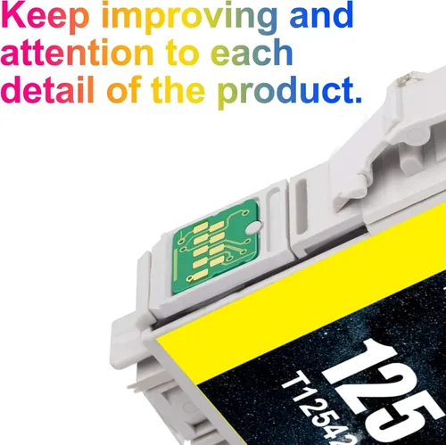 Vista 3 de Uniwork Cartucho de tinta remanufacturado de repuesto para Epson 125 T125 uso para bandeja de impresora NX125 NX127 NX130 NX230 NX420 NX530 NX625