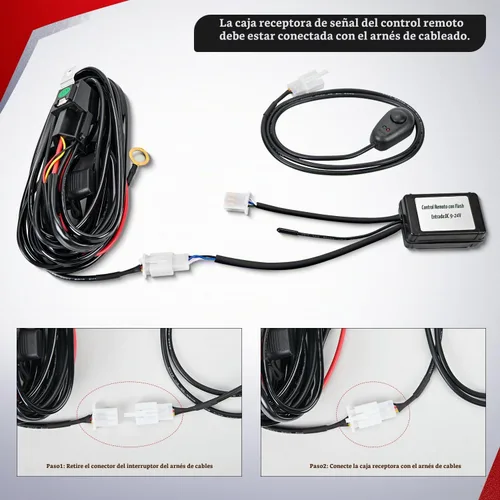 Vista 5 de Nilight - Arnés de cableado remoto para barra de luz LED, intermitente estroboscópico inalámbrico, luces de trabajo para conducción, 12V, 20A