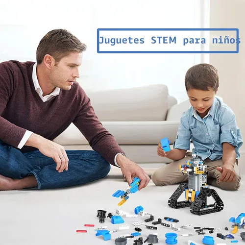 Vista 6 de Juguetes robot para niños de 8 a 16 años con aplicación o control remoto, kit de bloques de construcción programables científicos, proyectos STEM