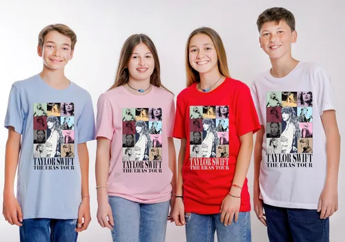 Vista 2 de Camiseta Taylor Swift ERAS Tour, camiseta para fanáticos de Taylor Swift, atuendo ERAS Tour, ropa de concierto nocturno, camiseta para fanáticos
