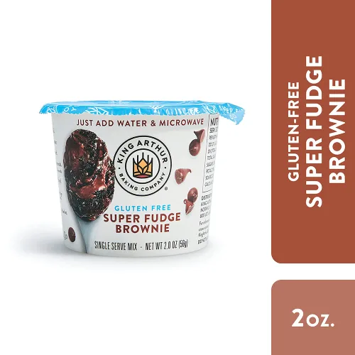 Vista 3 de King Arthur, Mezcla de brownie Super Fudge de una sola porción sin gluten, sin gluten, sin OMG, certificado Kosher (paquete de 12)