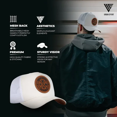 Vista 81 de Urban Effort Gorra trasera de malla, para hombres y mujeres, gorra de béisbol de 5 paneles, gran cierre a presión para caza y senderismo
