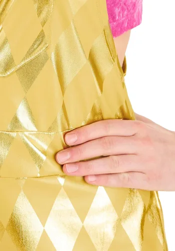 Vista 5 de Disfraz de Harley Quinn de Gold Overalls para mujer