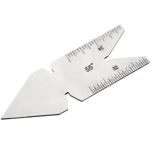 Vista 8 de Utoolmart Medidor de rosca de acero inoxidable Medidor de tornillo de paso de molienda, ángulo de ranura en V, medidor de corte de rosca de medición