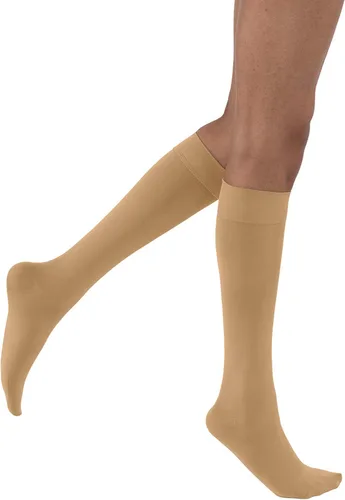 Vista 7 de JOBST 115132 BSN Medical Calcetines de compresión opacos, altura hasta la rodilla, 20-30mmHg, puntera cerrada, pequeños, color negro clásico