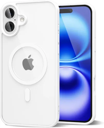 Vista 182 de oakxco Funda magnética transparente compatible con Magsafe, bonita funda delgada y transparente de poliuretano termoplástico no amarillenta, carcasa