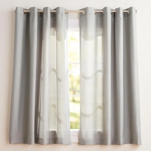 Vista 22 de Exclusive Home Loha - Par de paneles de cortinas de lino con ojales, 54 x 63 pulgadas, color beige