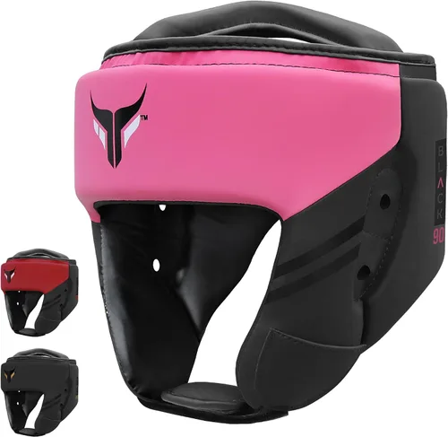 Vista 8 de Mytra Fusion Casco de boxeo - Equipo de combate con correa ajustable MMA, Muay Thai, Kickboxing, artes marciales, karate, equipo de cabeza