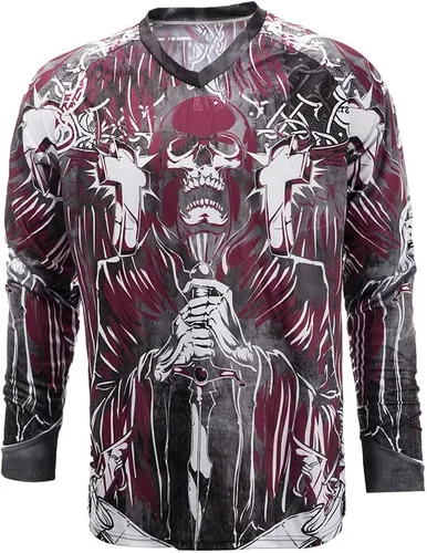 Vista 176 de Hotlion Camiseta de ciclismo para hombre, manga larga, MTB Motocross, ropa de carreras todoterreno