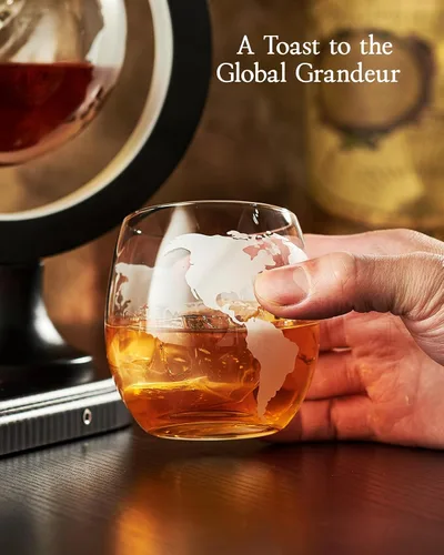 Vista 8 de Regalos para hombres y papá, juego de decantadores de whisky Kollea con iluminación única de globo y 7 colores RGB, regalo divertido de Navidad