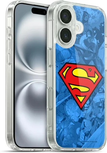 Vista 99 de Head Case Designs Funda de gel con licencia oficial de Superman DC Comics Collage Comicbook Art [protección de grado militar] compatible con Apple