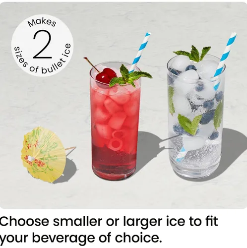 Vista 4 de ICEMAN - Máquina para hacer hielo de doble tamaño para encimera - Máquina de hielo portátil, máquina de hielo grande y pequeña con autolimpieza, 9