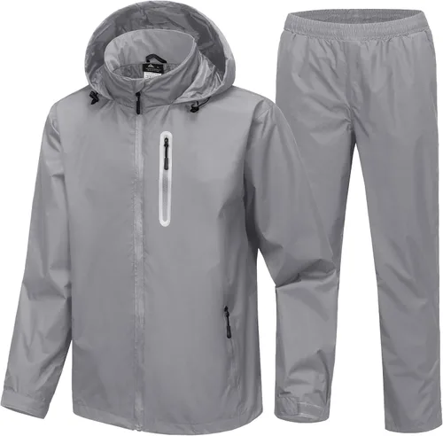Vista 16 de Traje de lluvia de golf impermeable para hombre, equipo de lluvia, chaqueta y pantalón para exteriores, ligero, impermeable con capucha Pantalones