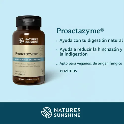 Vista 3 de Nature's Sunshine Proactazyme 100 Cápsulas