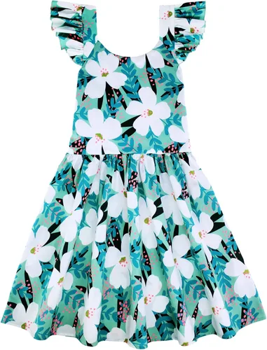 Vista 107 de Vestido de verano para niña, de algodón, con diseño floral
