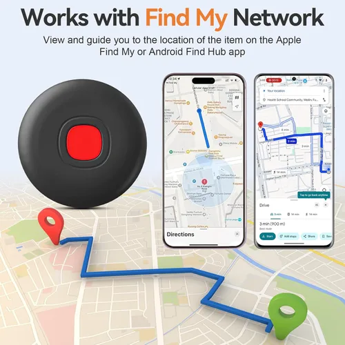 Vista 3 de Etiquetas de seguimiento de aire 2026 para Android o iOS, etiquetas inteligentes Bluetooth de doble sistema, aplicación Find My o Google'S Find Hub