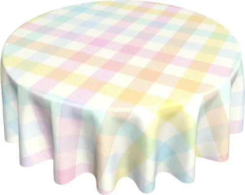Vista 33 de Giwawa Mantel de Mesa Redondo con Bandera de EE. UU., Mantel Americano con Estrellas, Mariposas, Círculo, 152 cm. Mantel del 4 de julio, Día