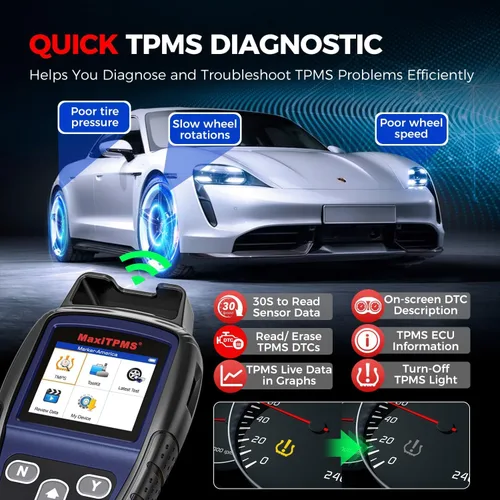 Vista 7 de Autel MaxiTPMS TS501 PRO herramienta de programación TPMS, igual que TS508, herramienta de reaprendizaje TPMS 2025 más nueva que TS501 TS408S