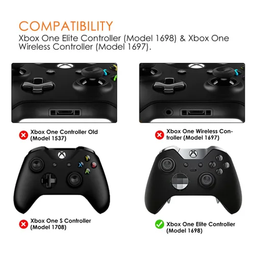 Vista 5 de TOMSIN Bumper Replacement Electroplating LB RB LT RT Button for Xbox One Elite Wireless Controller