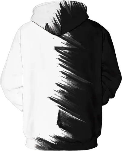 Vista 3 de FLYCHEN Sudadera con capucha realista en 3D para hombre, de manga larga, con bolsillos