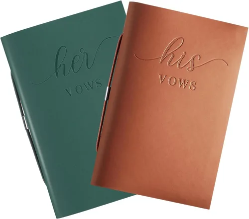 Vista 15 de 2 libros de votos de boda, para él y para ella, cuaderno de votos para boda, diario de votos de boda, libro oficial, 5.9 x 3.9 pulgadas, despedida