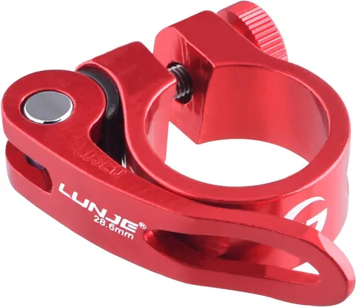 Vista 12 de Azarxis Abrazadera de poste de asiento de bicicleta de liberación rápida de aleación de aluminio para tija de sillín de bicicleta Clip de 1.126 in