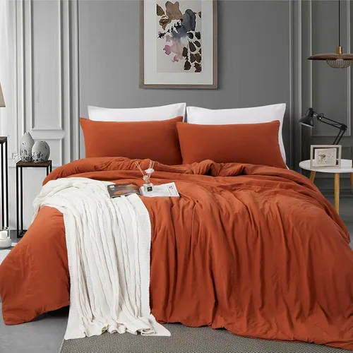 Vista 8 de Funda de edredón de tamaño individual, juego de ropa de cama de 2 piezas (1 funda de edredón y 1 funda de almohada), funda de edredón suave