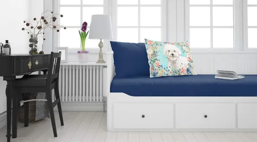 Vista 2 de Caroline's Treasures CK3435PILLOWCASE Bichon Frise - Funda de almohada de tela estándar, ligera, súper suave, fácil de cuidar, decorativa, funda
