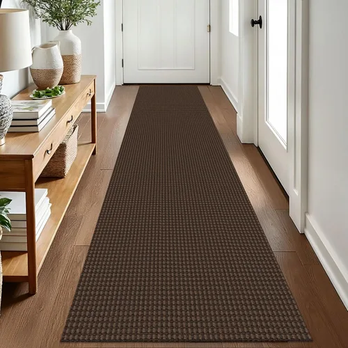 Vista 57 de EARTHALL Alfombra tejida de 2 x 3 pies, lavable para entrada, alfombra trenzada antideslizante, alfombra para puerta interior y exterior, alfombra