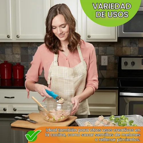 Vista 5 de Spring Chef - Cuchara para helado profesional, fuerte y resistente con mango cómodo, utensilio de cocina de primera calidad para masa de galletas