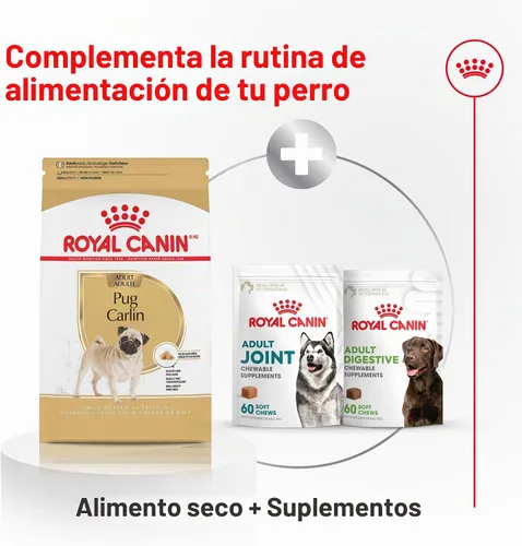 Vista 7 de Royal Canin Pug - Alimento seco específico para perros de raza adulta, bolsa de 10 libras Weight Management, Skin Barrier Support, For Adult Pugs