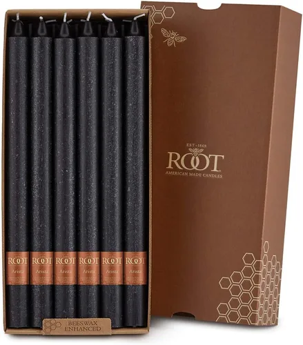 Vista 8 de Root Candles Arista Timberline - Velas para cena de 12 pulgadas, sin aroma, 12 unidades, color negro