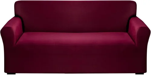 Vista 18 de Qubjus Funda de sofá moderna de alta elasticidad para sofá cama de dos cojines, funda de sofá sólida antideslizante, lavable, protector de muebles