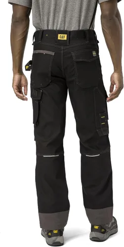 Vista 3 de CAT H2O Defender - Pantalones de trabajo resistentes al agua para hombre con rodillas reforzadas, bolsillo tipo cargo con fuelle y bolsas