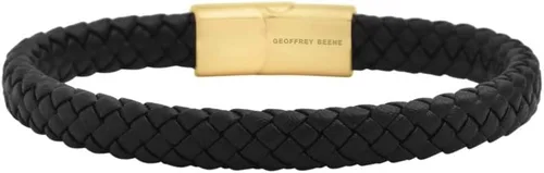 Vista 12 de Geoffrey Beene - Pulsera trenzada de cuero auténtico para hombre, con cierre de acero inoxidable