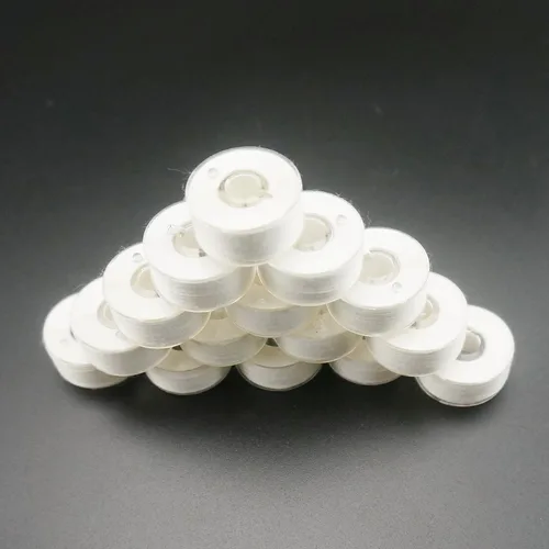 Vista 4 de New brothread 144 hilos de bobina preenrollados tamaño A SA156 -96 blanco + 48 negro