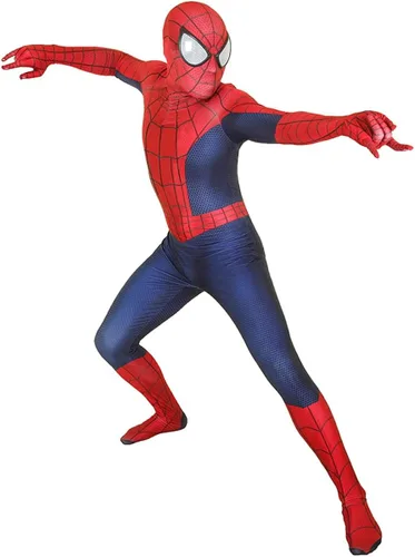 Vista 5 de Egxpiujt Disfraz de superhéroe para cosplay, disfraz de Halloween para adultosniños, disfraz unisex de elastano